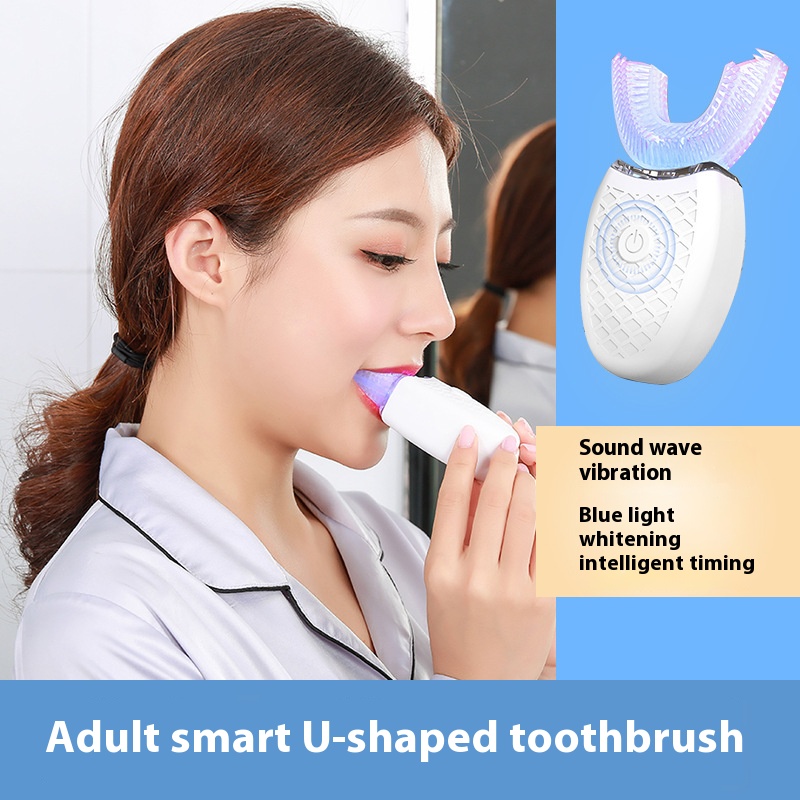 Teeth Whitening Gum - Elektrische U-förmige Zahnbürste für Erwachsene –