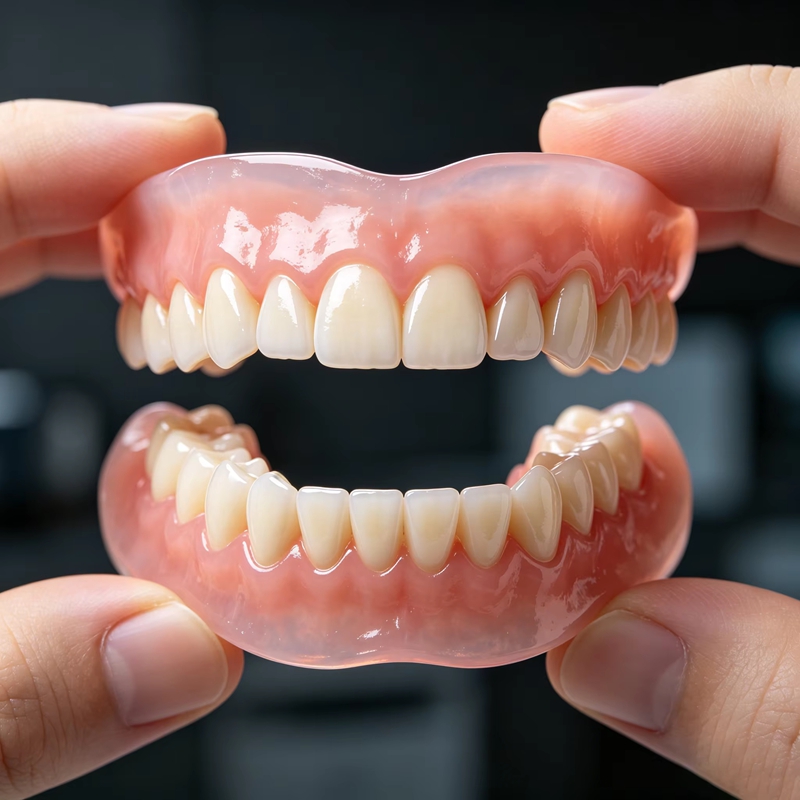 Teeth Whitening Instant - Komplettes Silikon-Zahnprothesen-Set für Ober- und Unterkiefer,