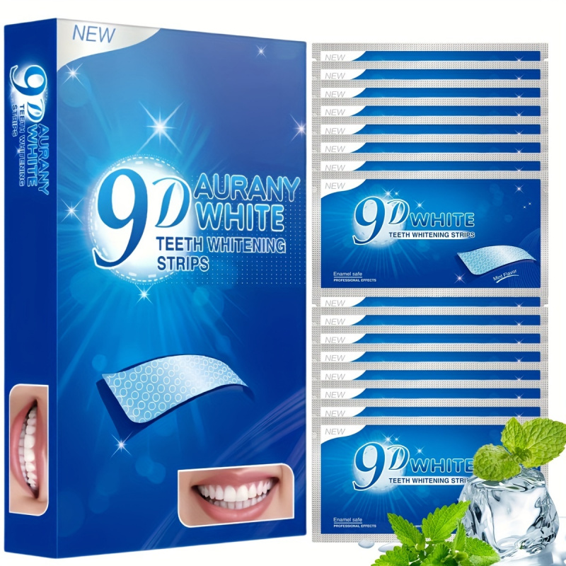 Teeth Whitening Gels - 21 Paar 9D Aurany White Zahnaufhellungsstreifen