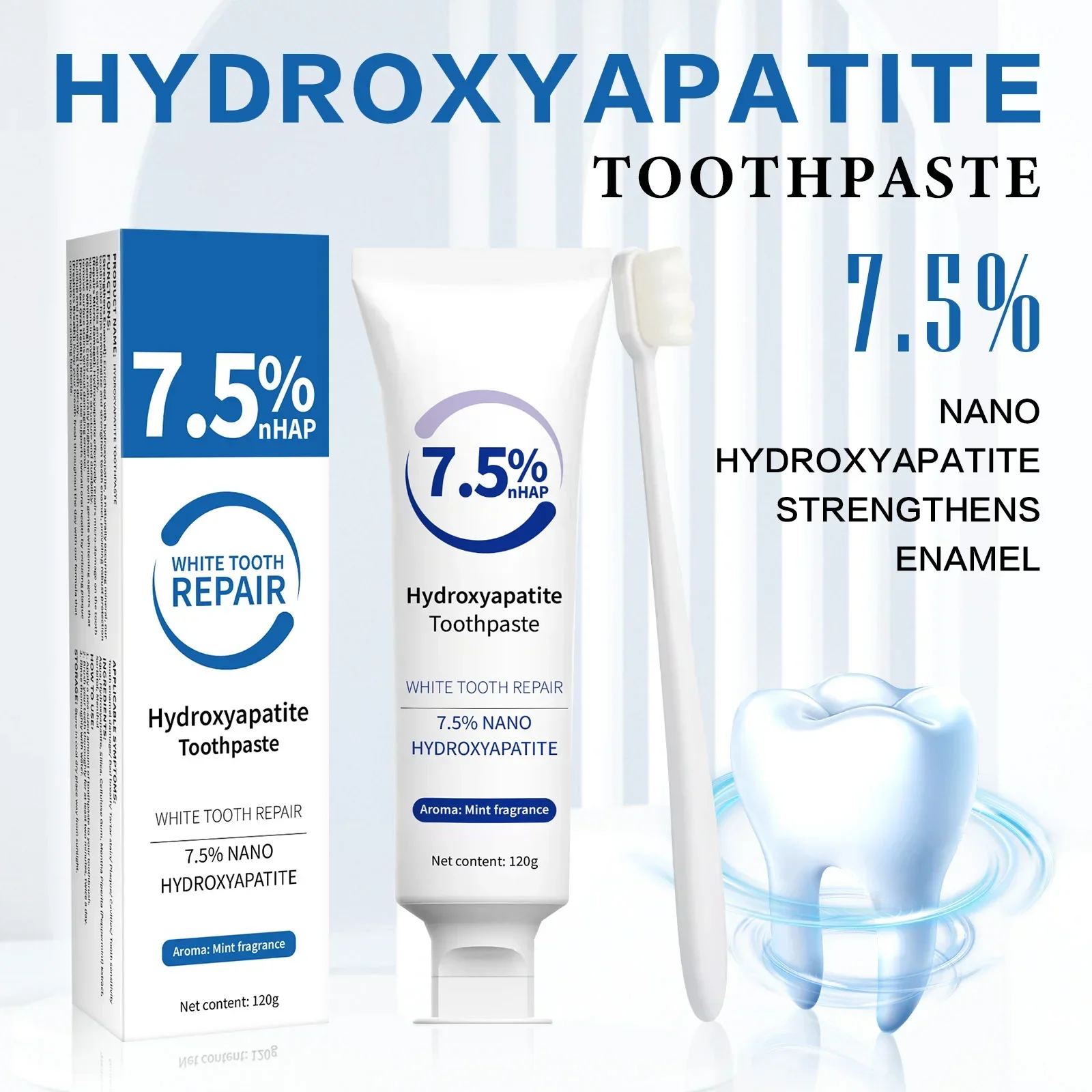 Teeth Whitening That Works - Zahnpasta & Aufhellungsstift Set - Hydroxylapatit
