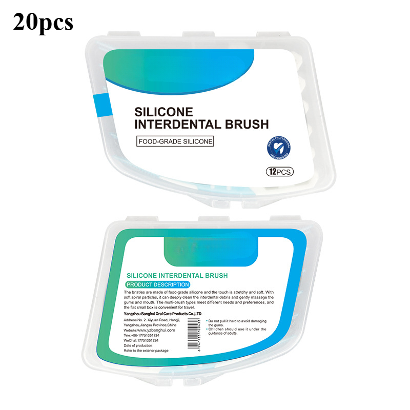 Teeth Whitening Gels - Silikon-Interdentalzahnbürste Interdentalbürsten Mundreinigung Lebensmittelqualität Milde Zahnaufhellung