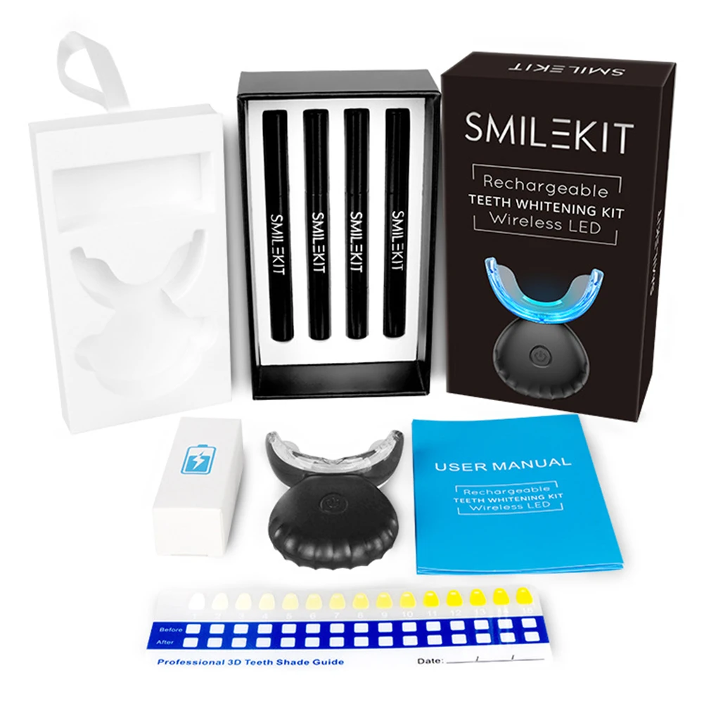 Teeth Whitening Hydrogen Peroxide - Dental Zahnaufhellung Kit Mini 16 LED