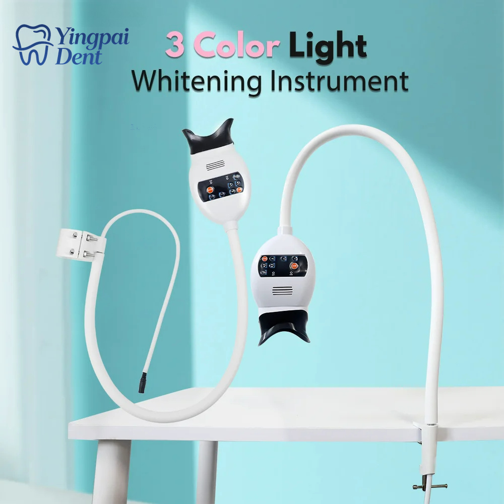 Teeth Whitening Led Light - Einstellbare 3-Farben-LED-Zahnaufhellungs-Beschleunigerlampe, professionelle Kaltlichtlampe für die