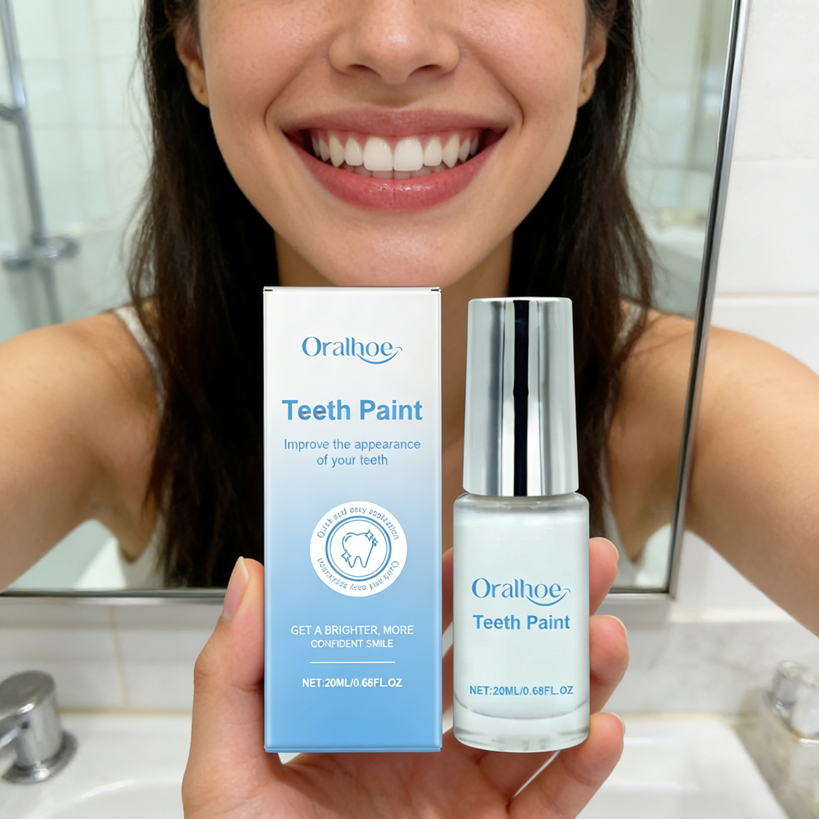 Teeth Whitening Instant - 20ml Zahnaufhellungs-Farbe - Sofortiger Flecken- &