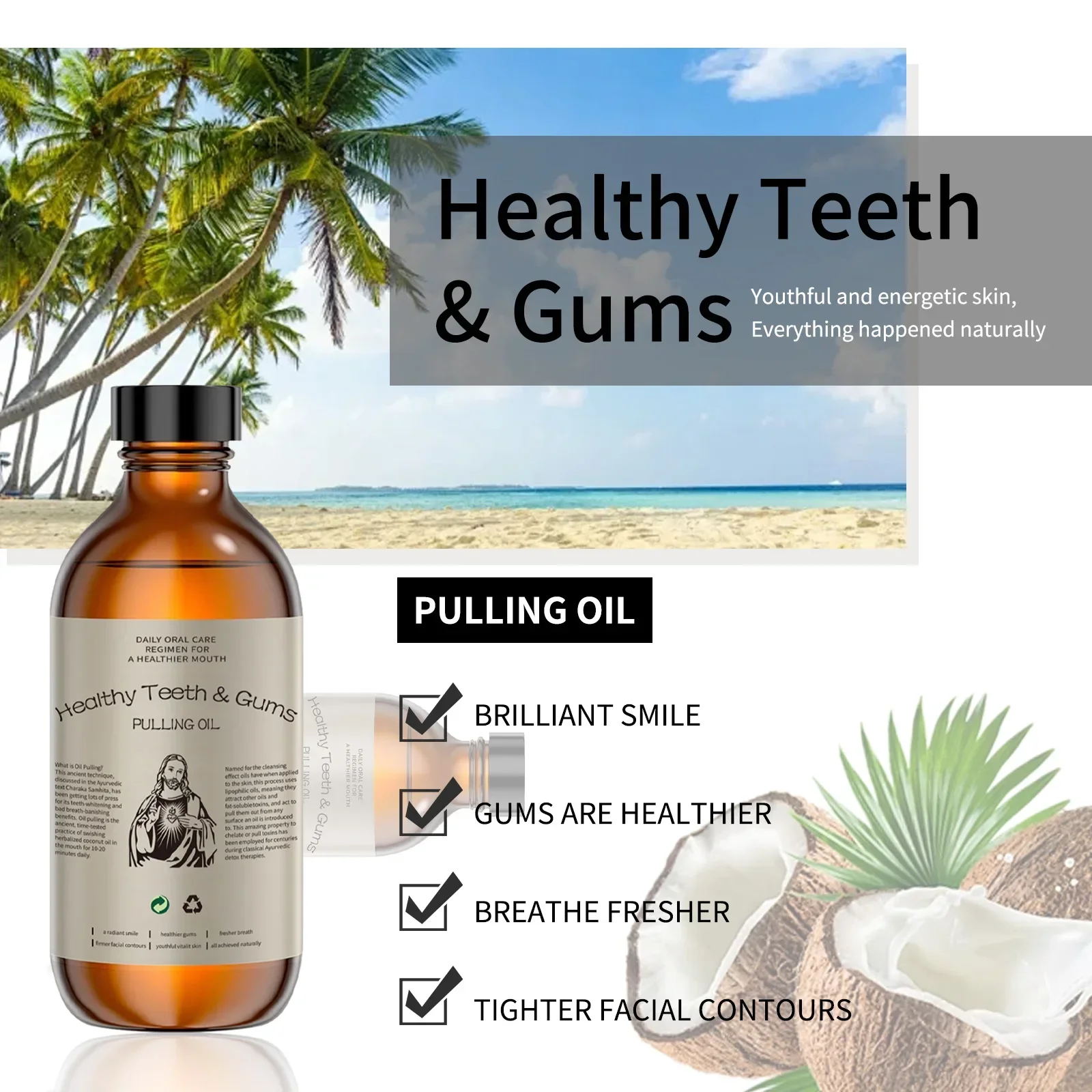Kokosnussöl-Mundwasser - Frisc – Whitening Mouthwash Bewertung und Preis