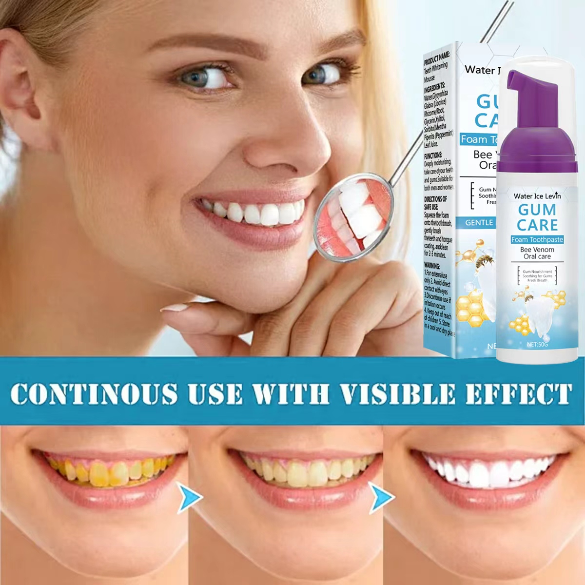 Water Ice Levin Gum Care Schau – Teeth Whitening Xylitol Gum Bewertung und Preis