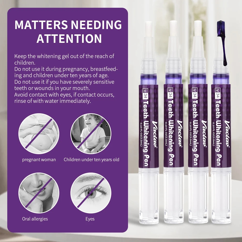 Vaclav V34 Lila Zahnaufhellung – Teeth Whitening Pen Bewertung und Preis